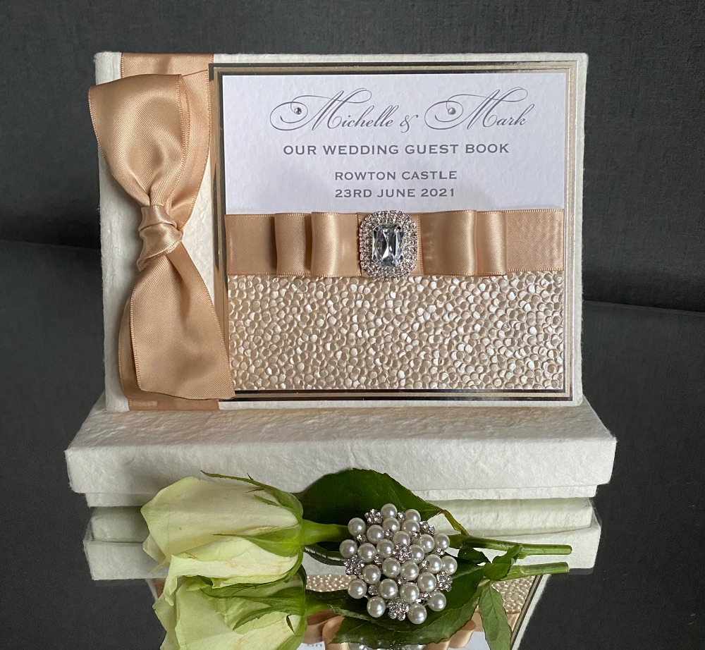 Luxury Wedding Guest Books Traditional Bow 
