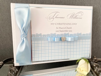 Boys Personalised Christening Guest Book