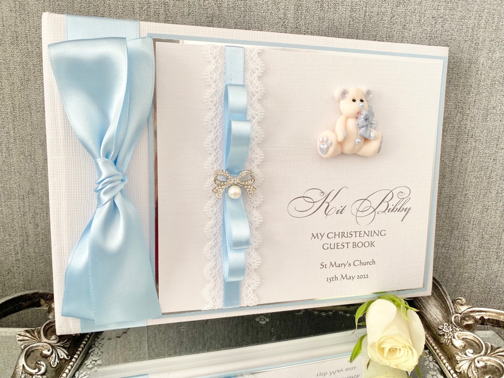 Luxury Personalised Christening Guest Book
