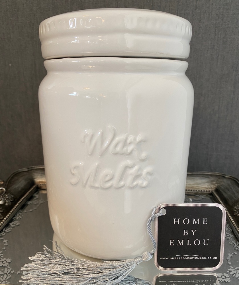 White Wax  Melt Storage Jar
