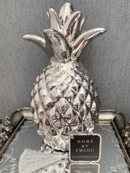 Large Silver Pineapple Ornament  