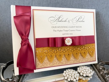 Asian Personalised Wedding Guest Book 