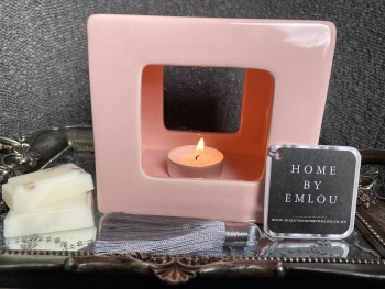 Luxury Pink Square Wax Melt Burner