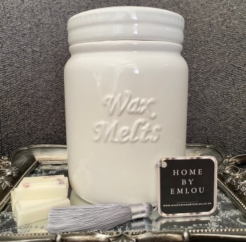 White Wax Melt Storage Jar