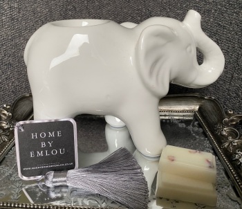 Luxury White Elephant Wax Melt Burner