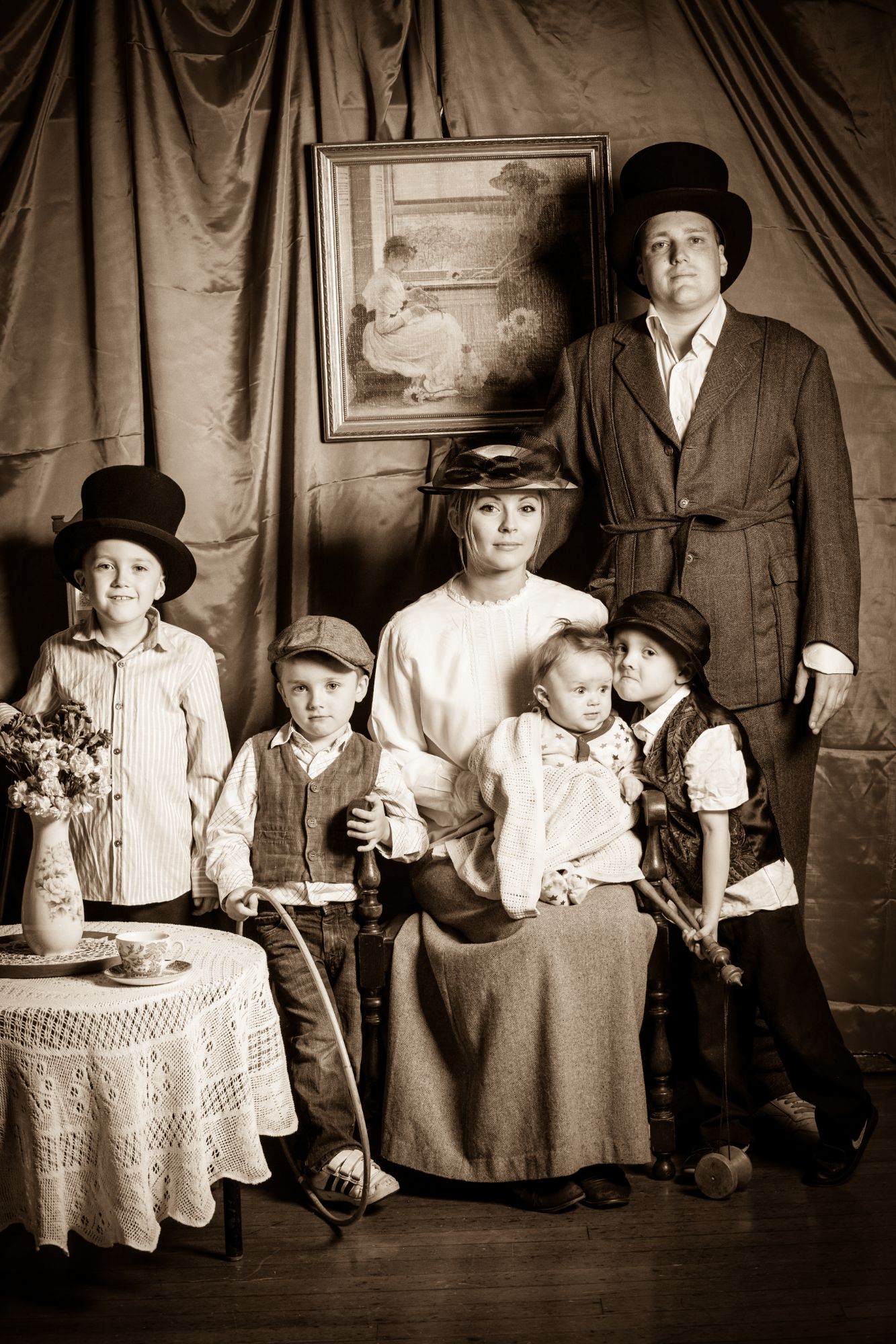 Family Edwardian Photo-Shoot, Coombe Rd school