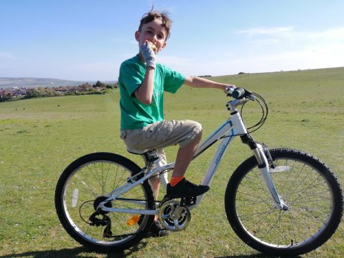 Boy on bike