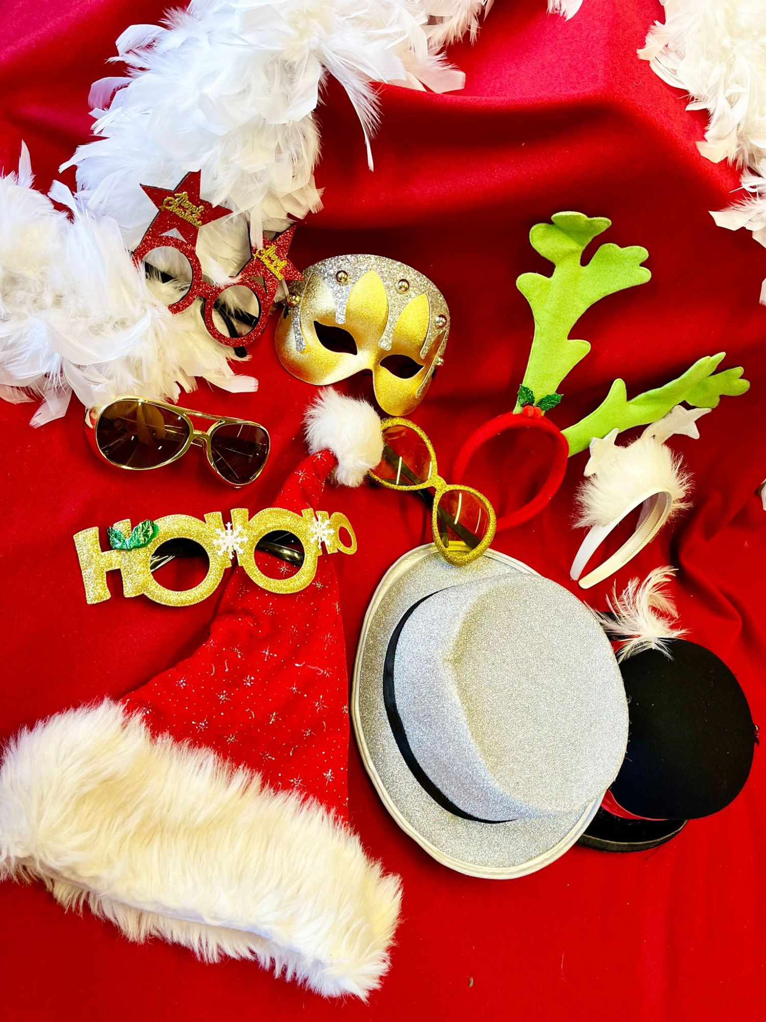 Rail of vintage clothes outside shop window