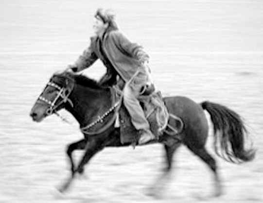 Matilda Webb horse riding in Mongolia