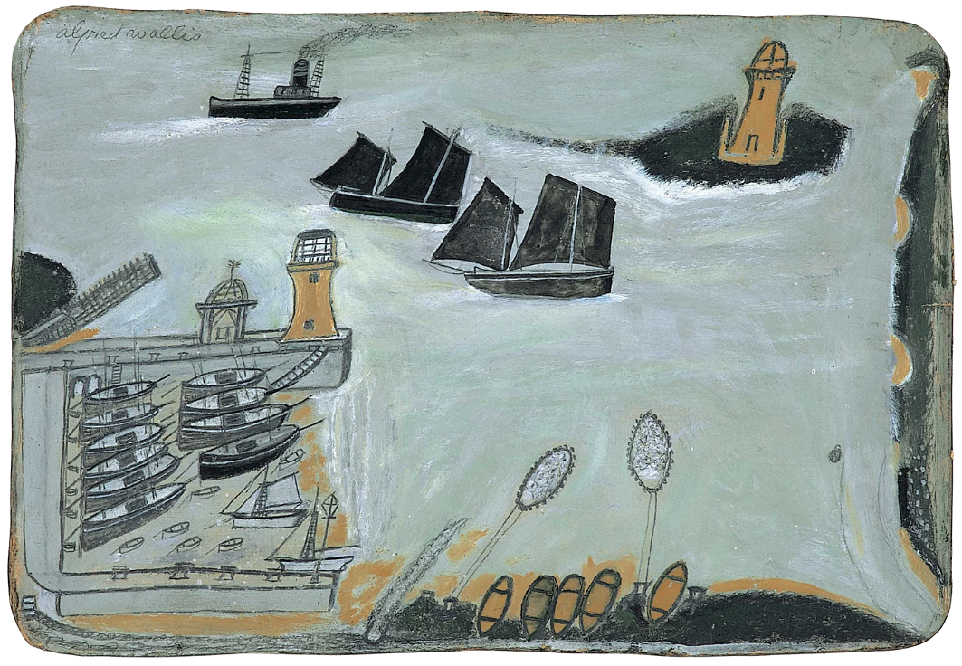 Alfred Wallis painting of St Ives in the 1880s