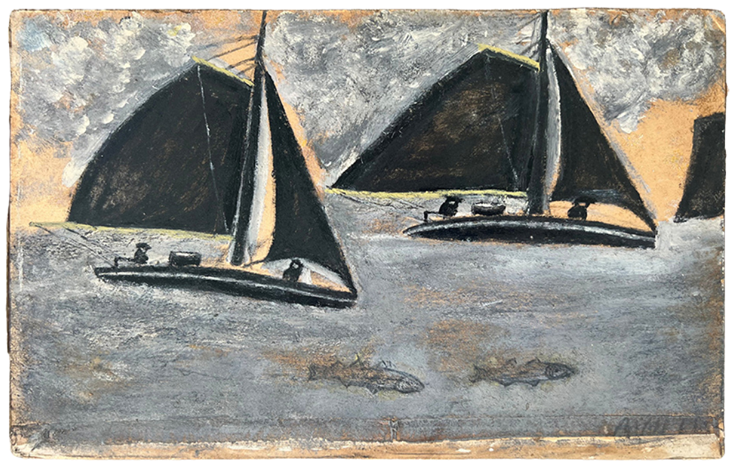 Alfred Wallis painting of two cutters