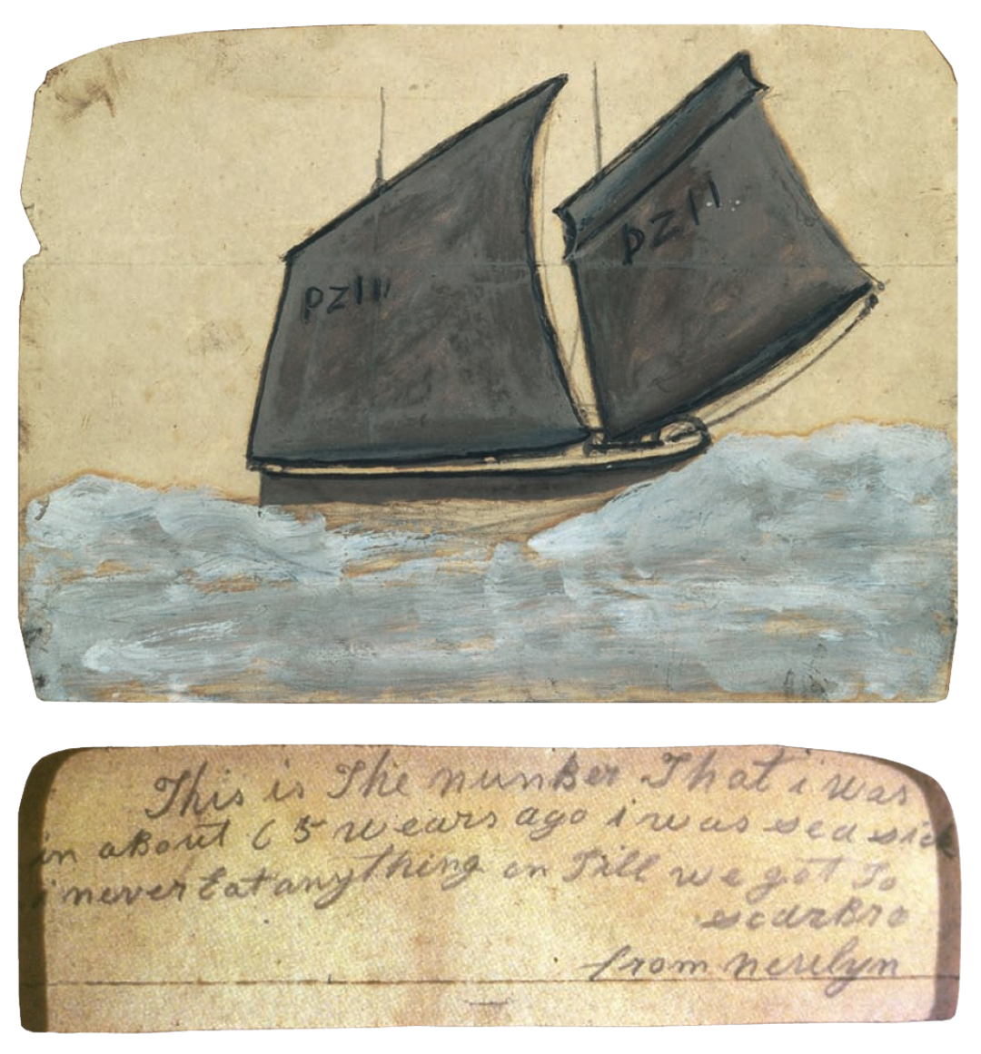 Alfred Wallis painting of lugger PZ 11