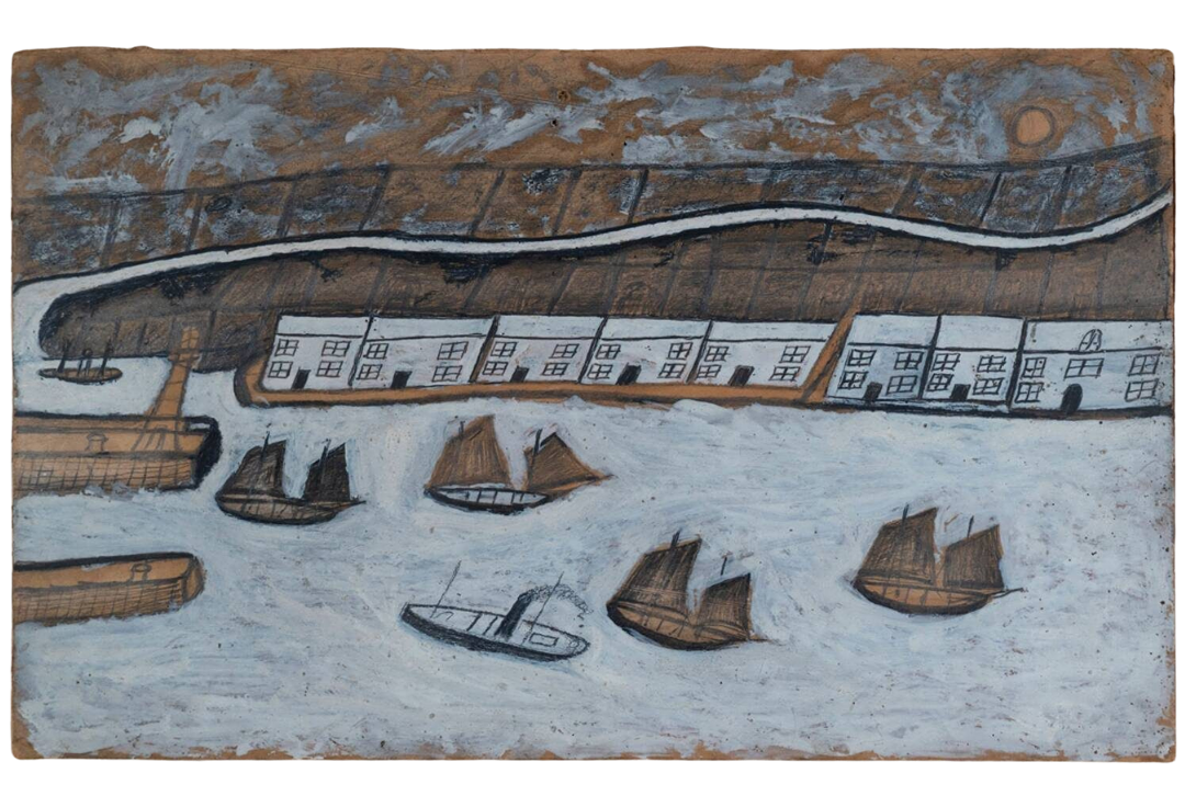 Alfred Wallis painting thought to be of Porthleven