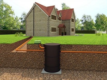 Vortex sewage treatment plant installed for a house