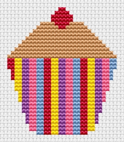 Cupcake Cross Stitch - Sew Simple