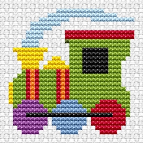 Train Cross Stitch - Sew Simple