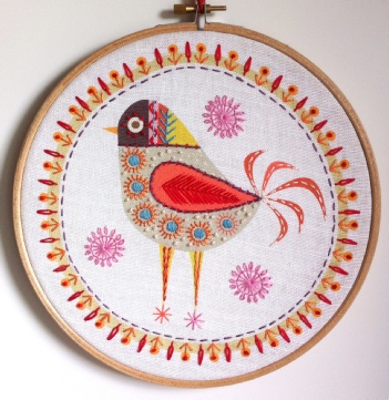 Birdie 4 Embroidery Kit - Nancy Nicholson 