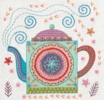 Teapot Embroidery Kit - Nancy Nicholson