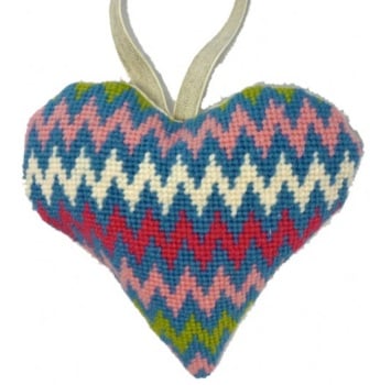 Bargello Lavender Heart Tapestry 
