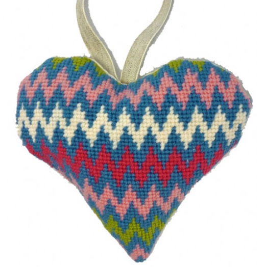 Bargello Lavender Heart Tapestry Kit - Cleopatra's Needle