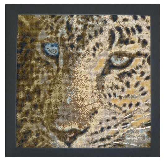 Leopard Charted Tapestry - Plain Canvas