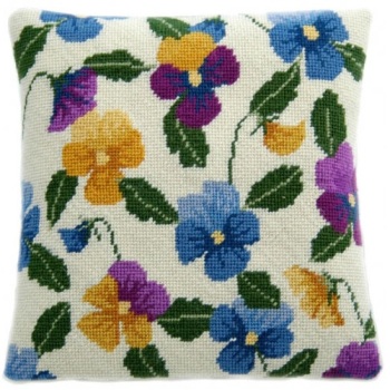 Pansy Garden Herb Pillow Tapestry