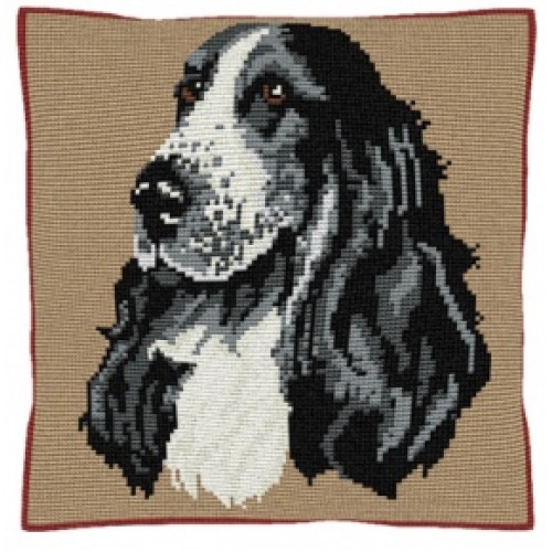 Cocker Spaniel Cross Stitch (printed canvas)