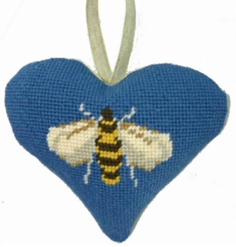 Bee Lavender Heart Tapestry