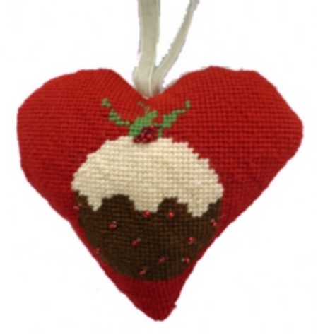 Christmas Pudding Heart Tapestry