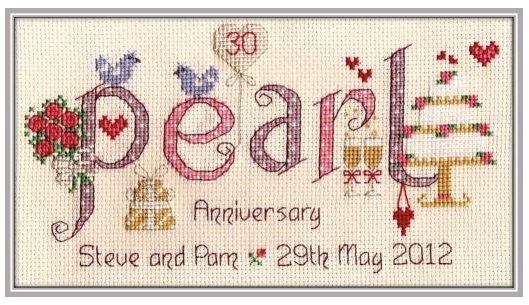 Pearl Anniversary 30 Years - Nia Cross Stitch