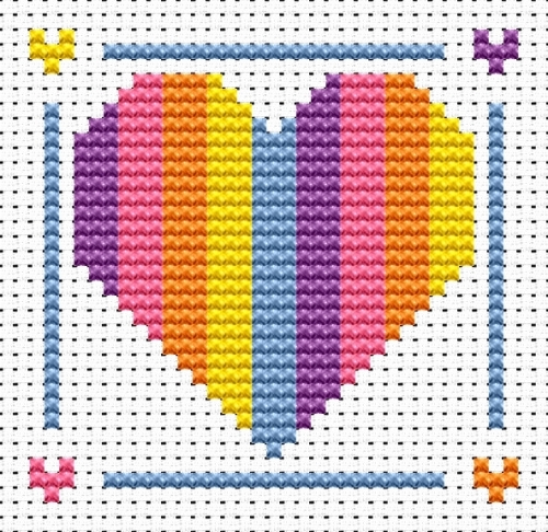 Heart Cross Stitch - Sew Simple