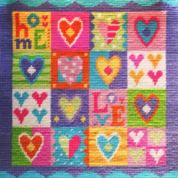 Hearts Modern Tapestry Kit