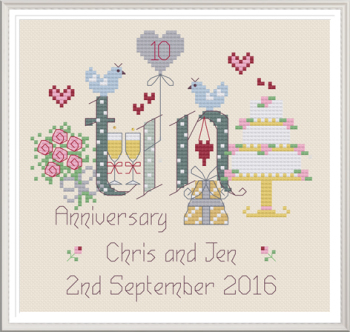 Cross Stitch Anniversary Sampler Kits