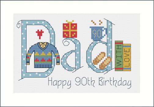 Dad Birthday Card Kit - Nia Cross Stitch