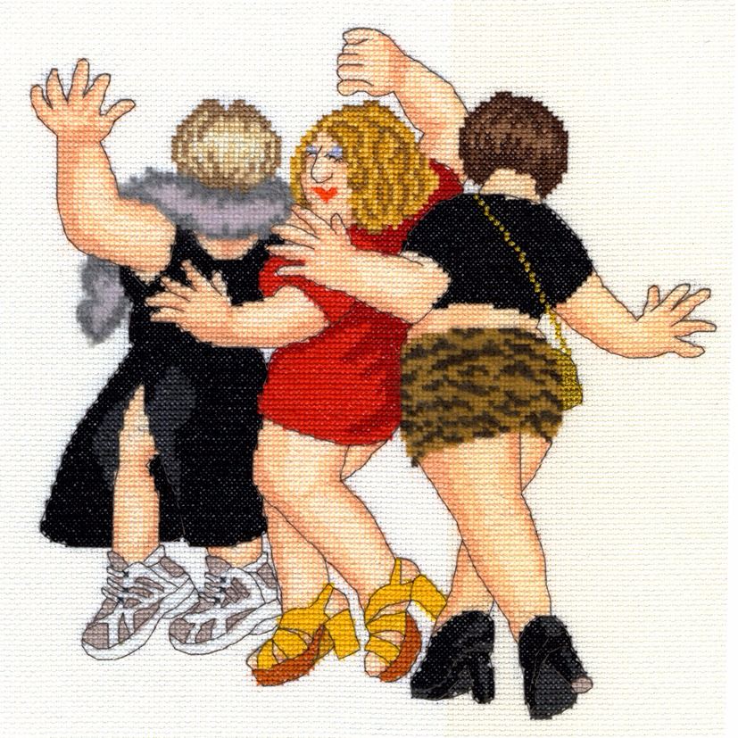 Girl's Night Out - Beryl Cook Cross Stitch