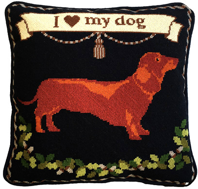 Dachshund Dog Tapestry Kit (Plain Canvas)