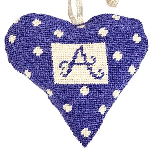 Purple Alphabet Lavender Heart Tapestry 