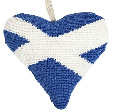 Scottish Saltire Lavender Heart Tapestry (Buy 2 for £27)