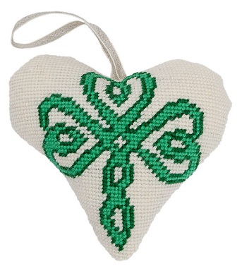 Celtic Shamrock Lavender Heart Tapestry