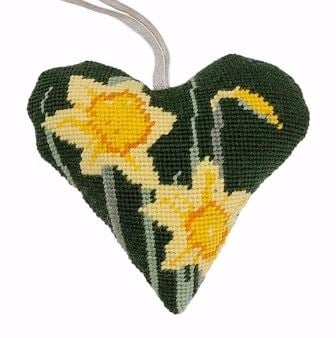 Daffodil Lavender Heart Tapestry Kit
