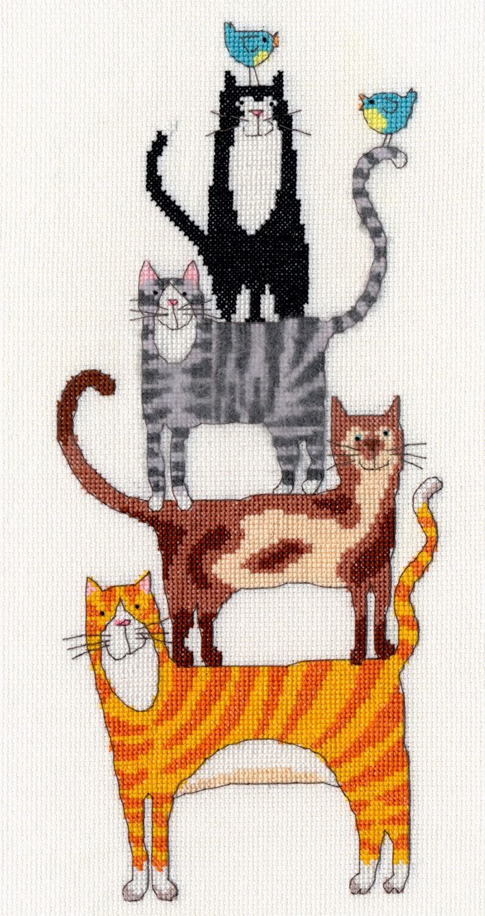 Cat Stack - Bothy Threads Cross Stitch Kit