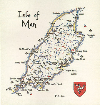 Isle of Man - Map Cross Stitch CHART ONLY