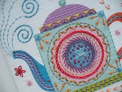 Teapot Embroidery Kit - Nancy Nicholson