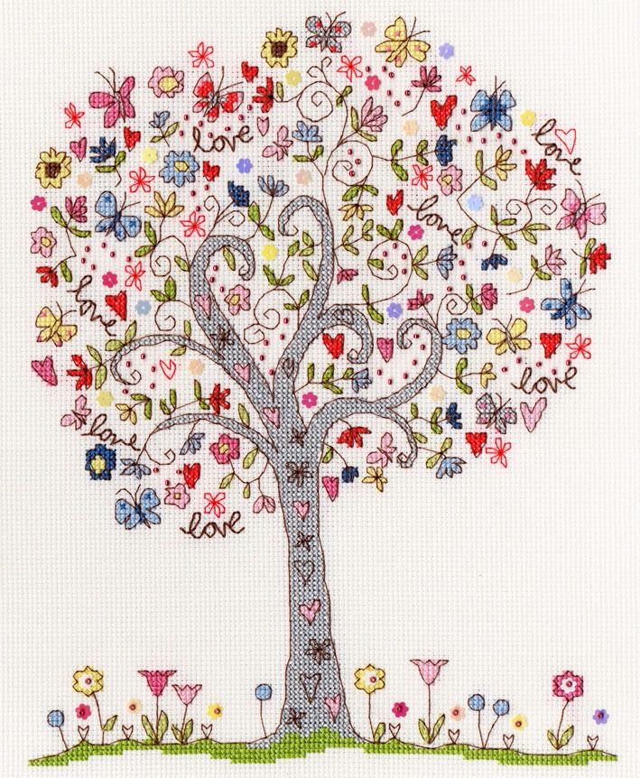 Love Tree Cross Stitch - Bothy Threads