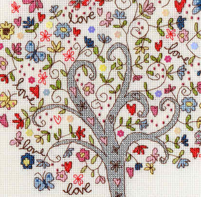 Love Tree Cross Stitch - Bothy Threads