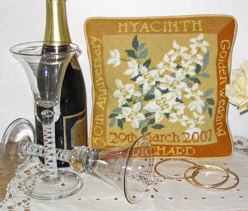 Golden Wedding Tapestry Kit (Plain Canvas)