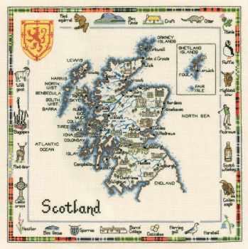 Scotland Map Cross Stitch Kit 