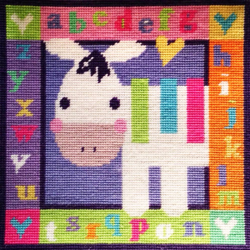 Zebra Alphabet Tapestry Sampler - Stitching Shed