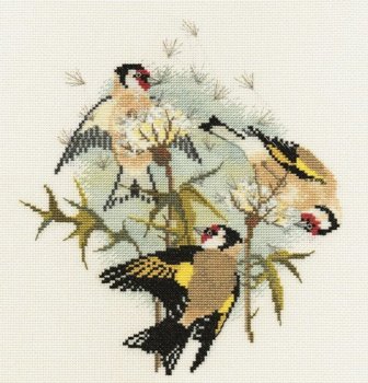 Goldfinches and Thistles Cross Stitch