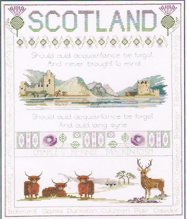 Scotland Cross Stitch Sampler